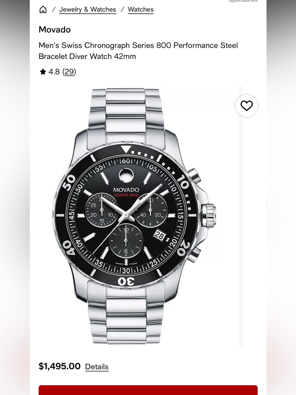 Movado Series 800